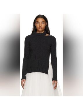 Jean Paul Gaultier Grey Destroyed Crewneck Sweater size M BNWT missing m…